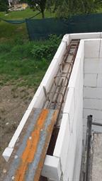 Pozední věnec - realizace a betonáž
